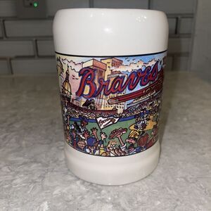 Rare MLB Braves Ceramic Stein 6 Inches Tall Vintage Made by Custom Edge